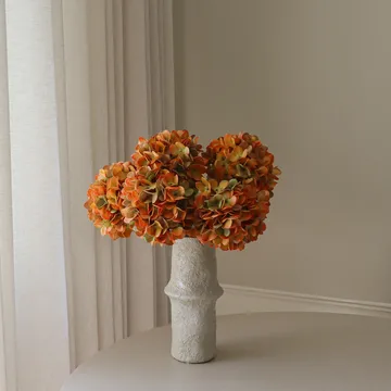 Ortensia bouquet artificiale - Arancione, 60 cm, 6 pz - Botané