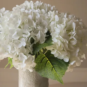 Ortensia bouquet artificiale - Bianco, 7 pz - Botané
