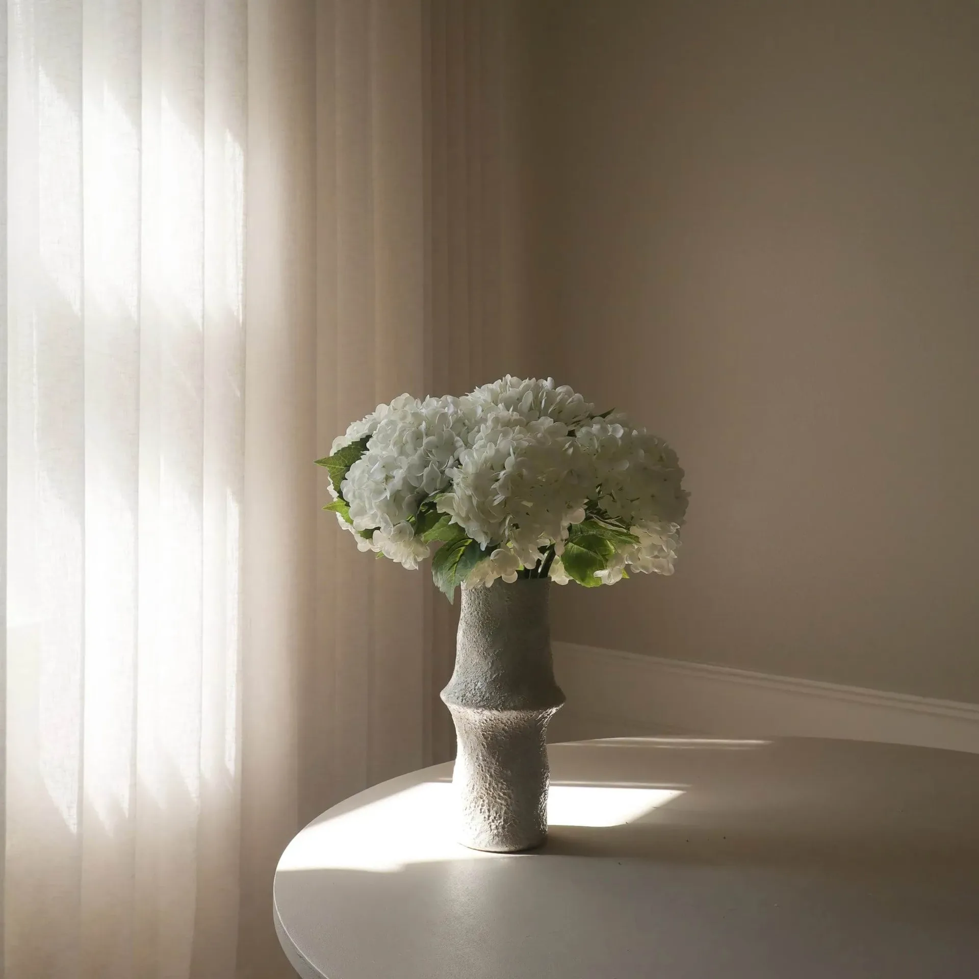 Ortensia bouquet artificiale, Bianco, 7 pz Botané