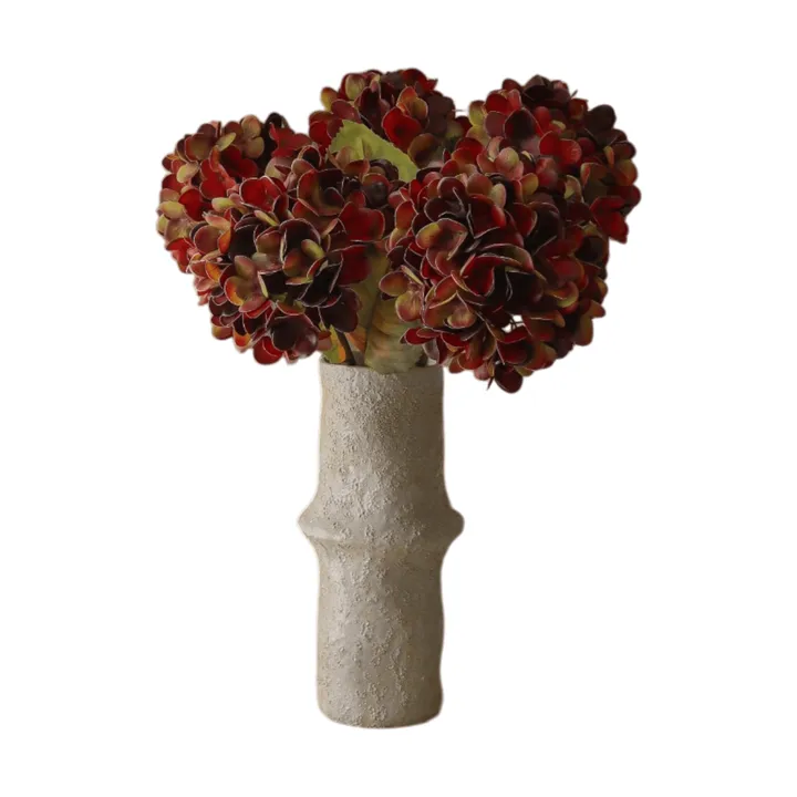 Ortensia bouquet artificiale - Bordeaux intenso, 60 cm, 6 pz - Botané