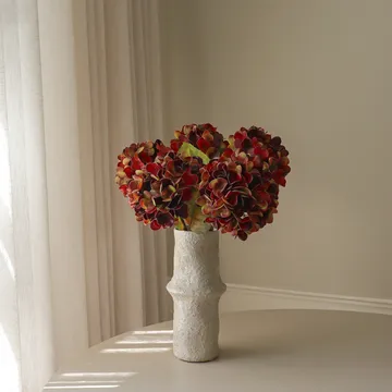 Ortensia bouquet artificiale - Bordeaux intenso, 60 cm, 6 pz - Botané