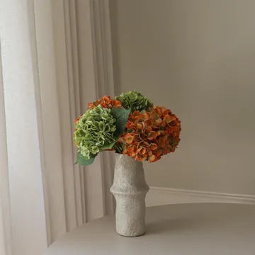 Ortensia bouquet artificiale - Copper, 60 cm, 7 pz - Botané