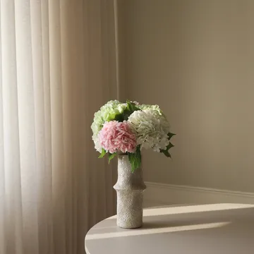 Ortensia bouquet artificiale - Rosa-bianco-verde, 7 pz - Botané