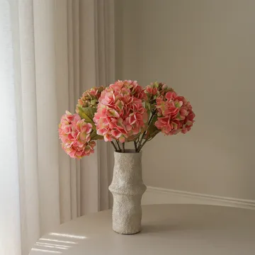 Ortensia bouquet artificiale - Rosa soft, 60 cm, 5 pz - Botané