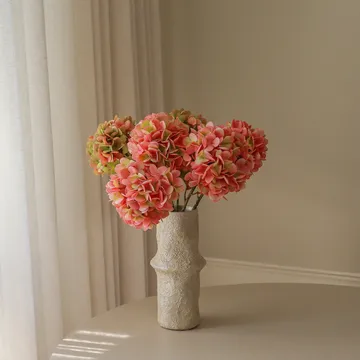 Ortensia bouquet artificiale - Rosa soft, 60 cm, 5 pz - Botané