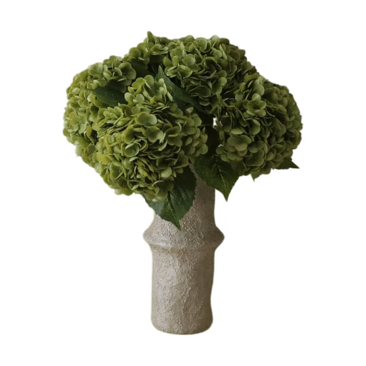 Ortensia bouquet artificiale - Verde muschio, 51 cm, 6 pz - Botané