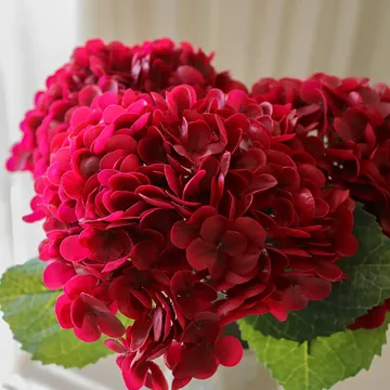 Ortensia fiore artificiale - Red, 51 cm, 1 pz - Botané