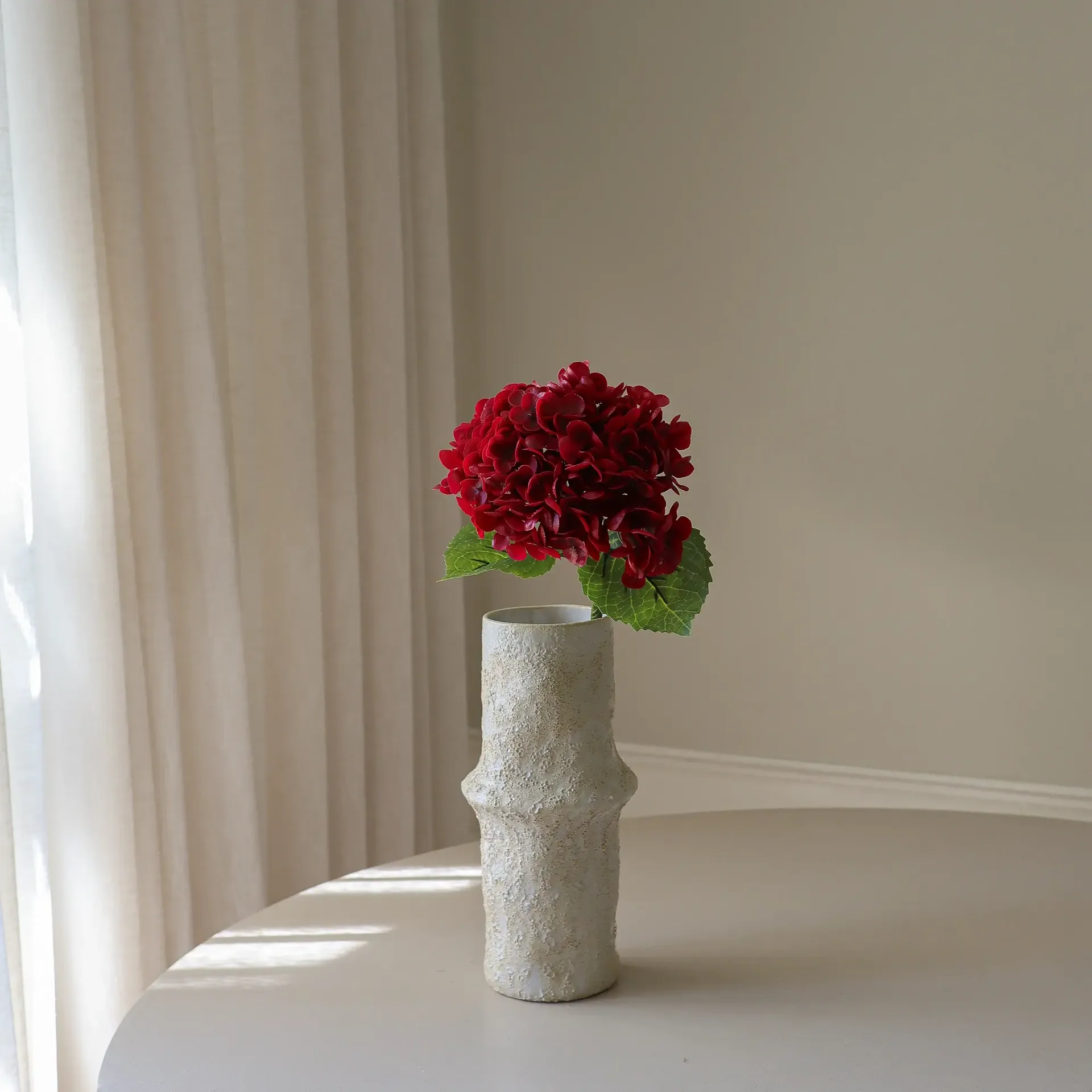 Ortensia fiore artificiale, Red, 51 cm, 1 pz Botané