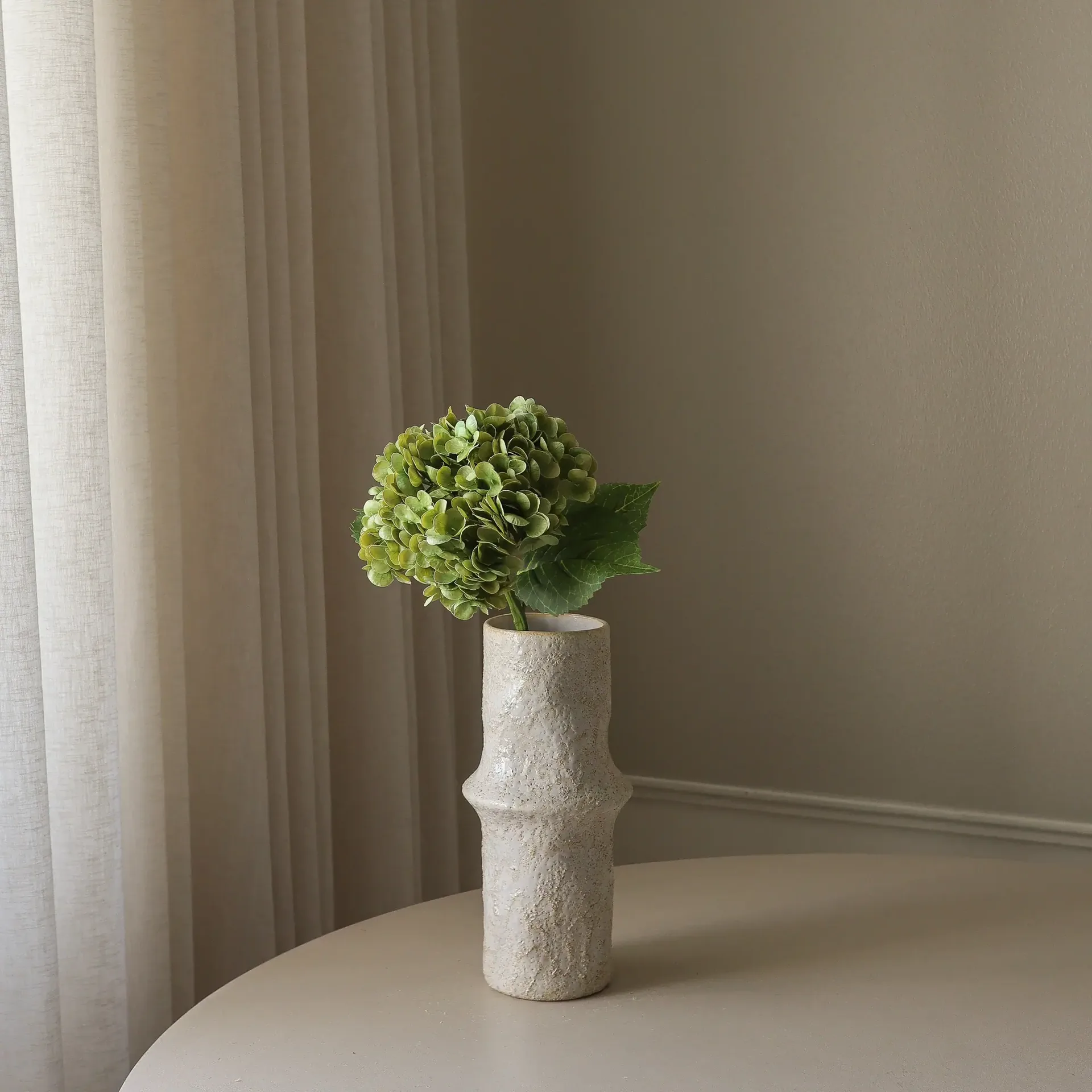 Ortensia fiore artificiale, Verde muschio, 51 cm, 1 pz Botané