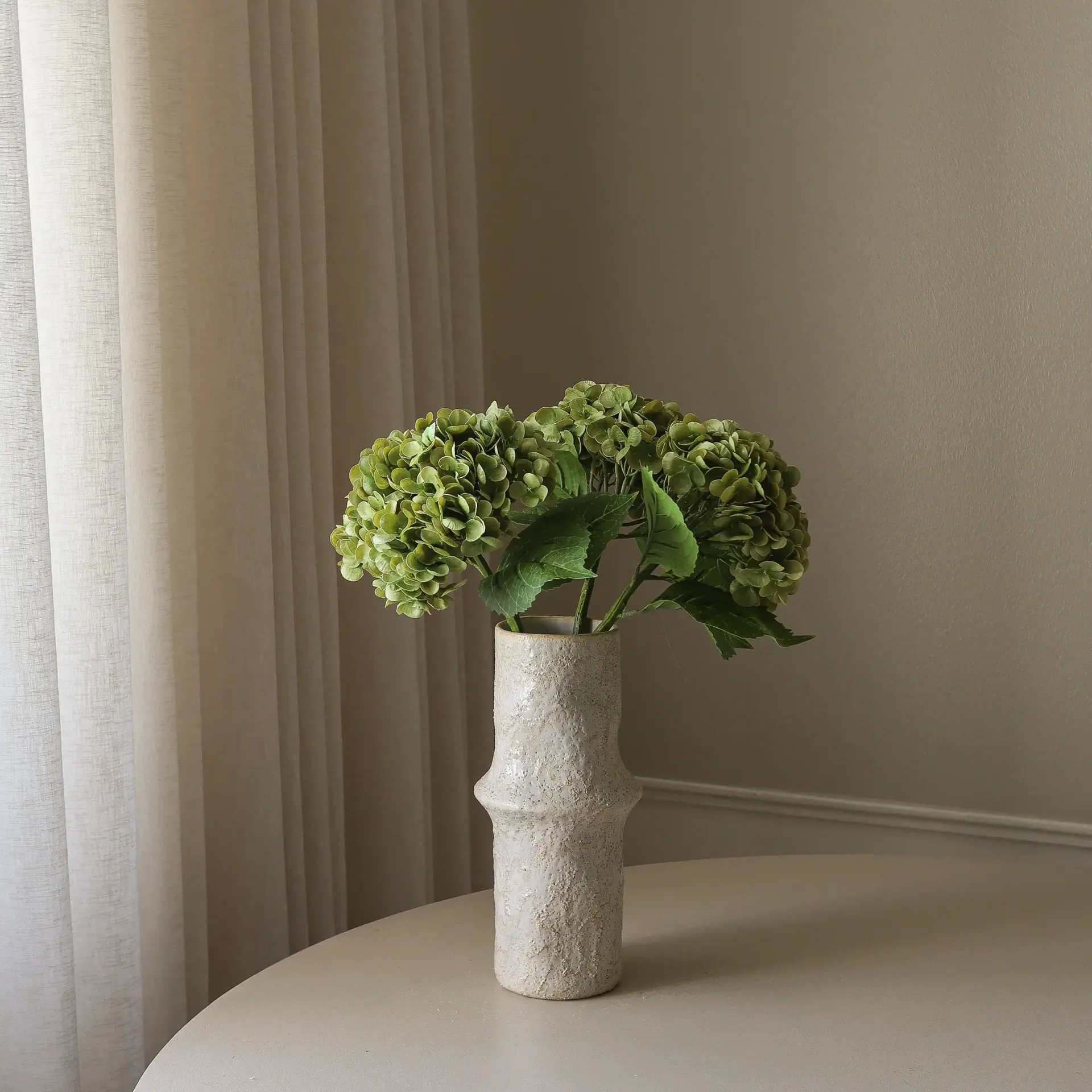 Ortensia fiore artificiale, Verde muschio, 51 cm, 1 pz Botané