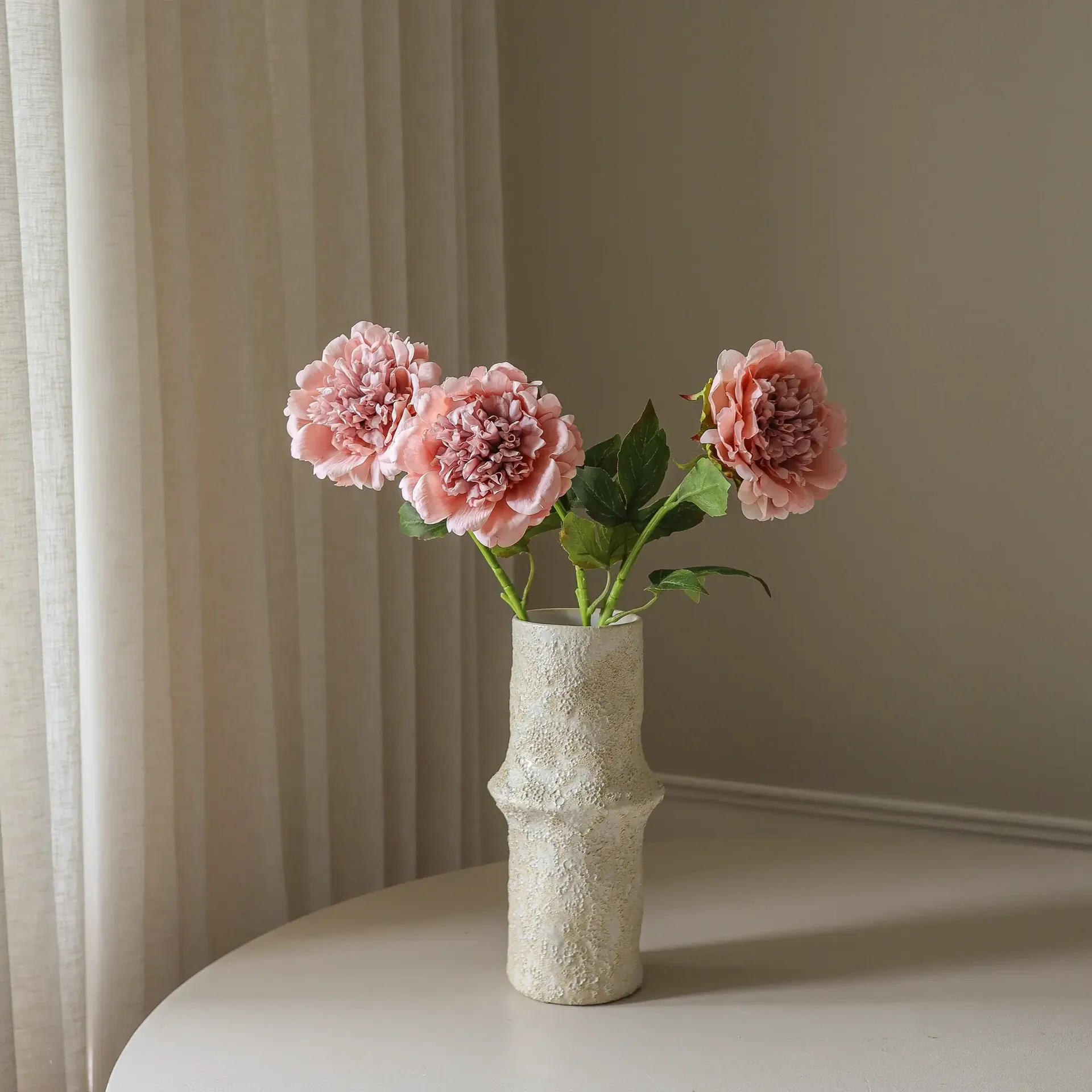 Peonia artificiale, Rosa polveroso, 56 cm, 1 pz Botané