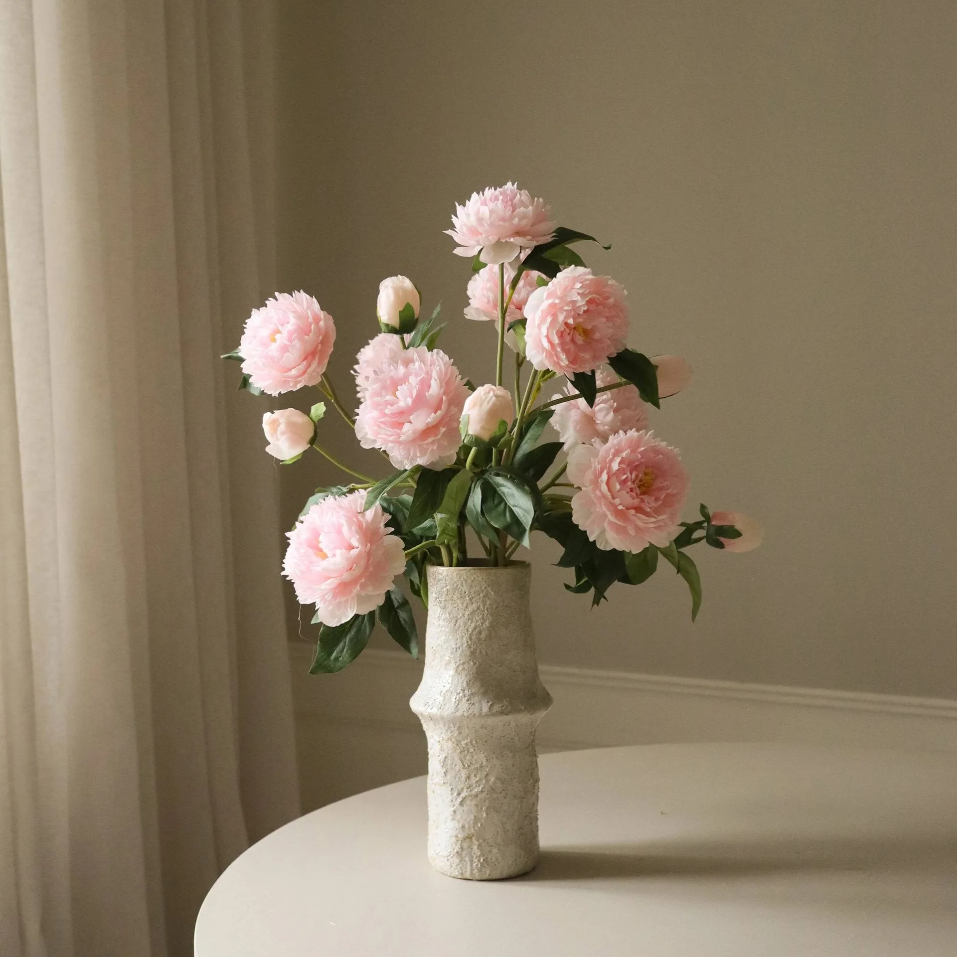 Peonie bouquet artificiale, Medium, rosa 5 pz Botané