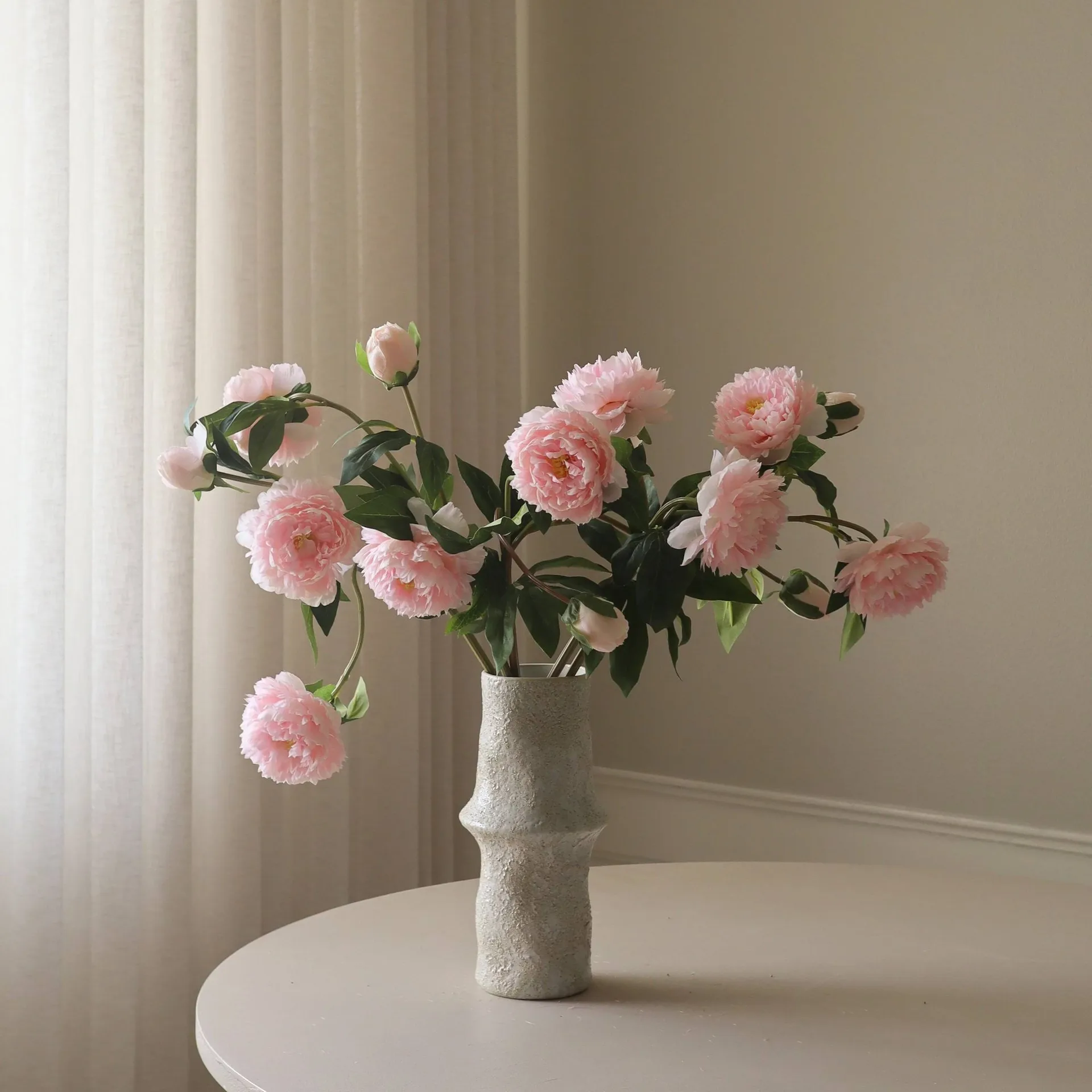 Peonie bouquet artificiale, Medium, rosa 5 pz Botané