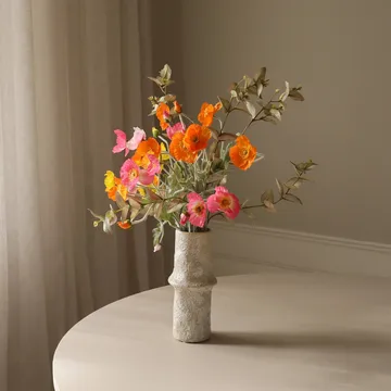 Poppy Spritz bouquet artificiale - Papavero-eucalipto 10 pz - Botané