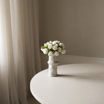 Rose bouquet artificiale - Mini, bianco 10 pz - Botané