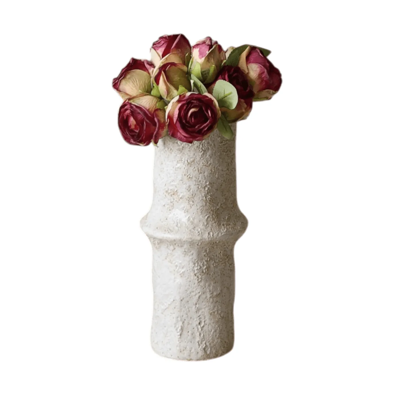 Rose bouquet artificiale, Mini, rosso 10 pz Botané
