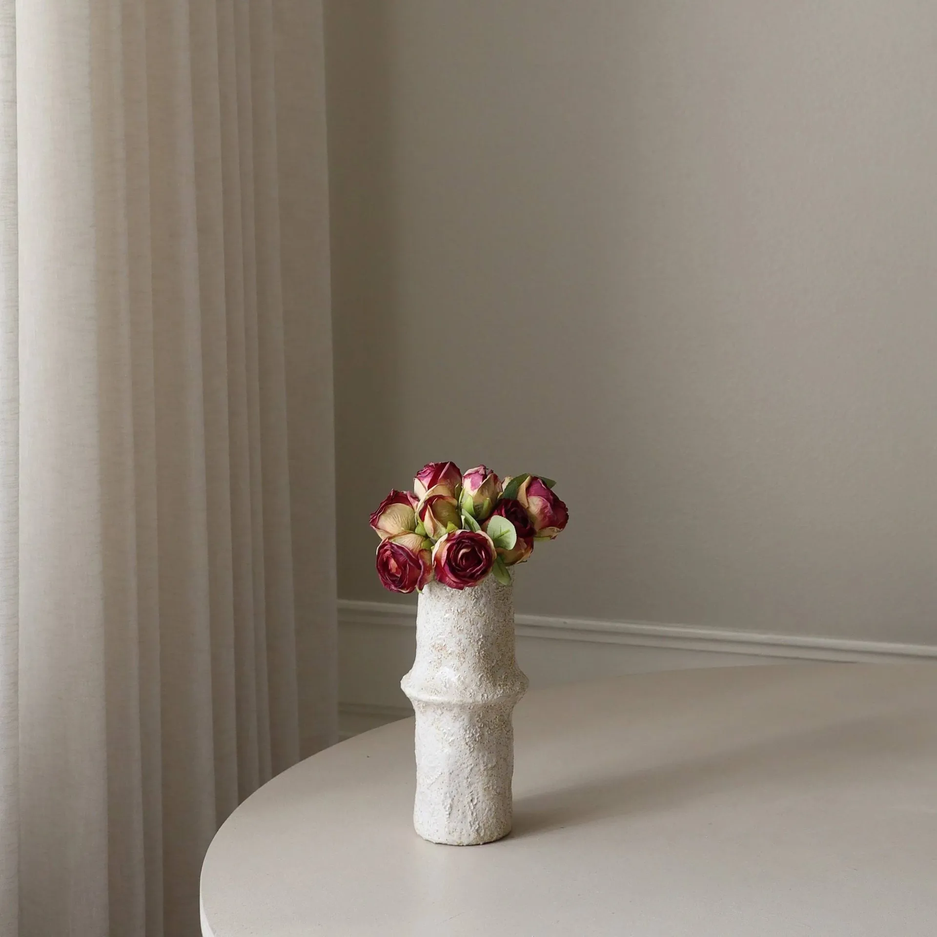 Rose bouquet artificiale, Mini, rosso 10 pz Botané