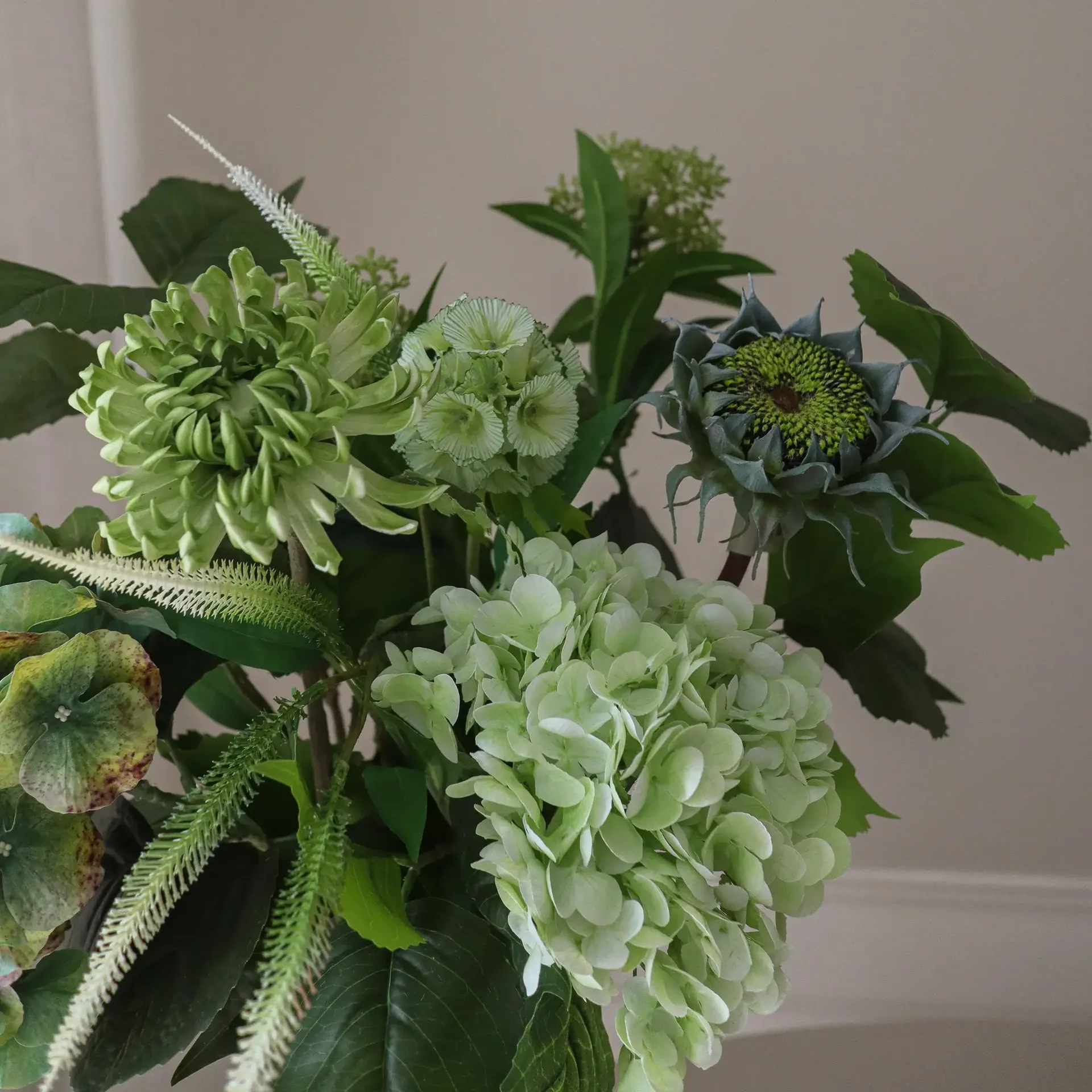 Sage Garden bouquet artificiale, Ortensia-dalia semi-cactus 112 cm, 10 pz Botané