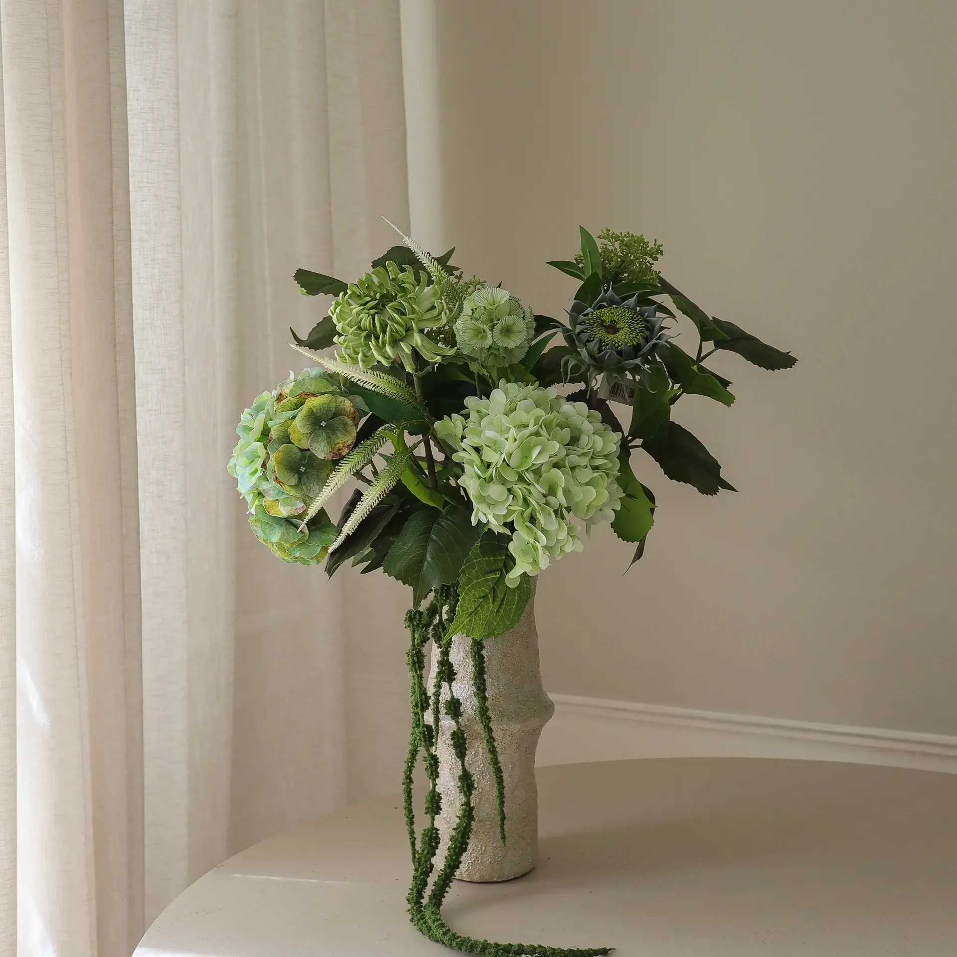 Sage Garden bouquet artificiale, Ortensia-dalia semi-cactus 112 cm, 10 pz Botané