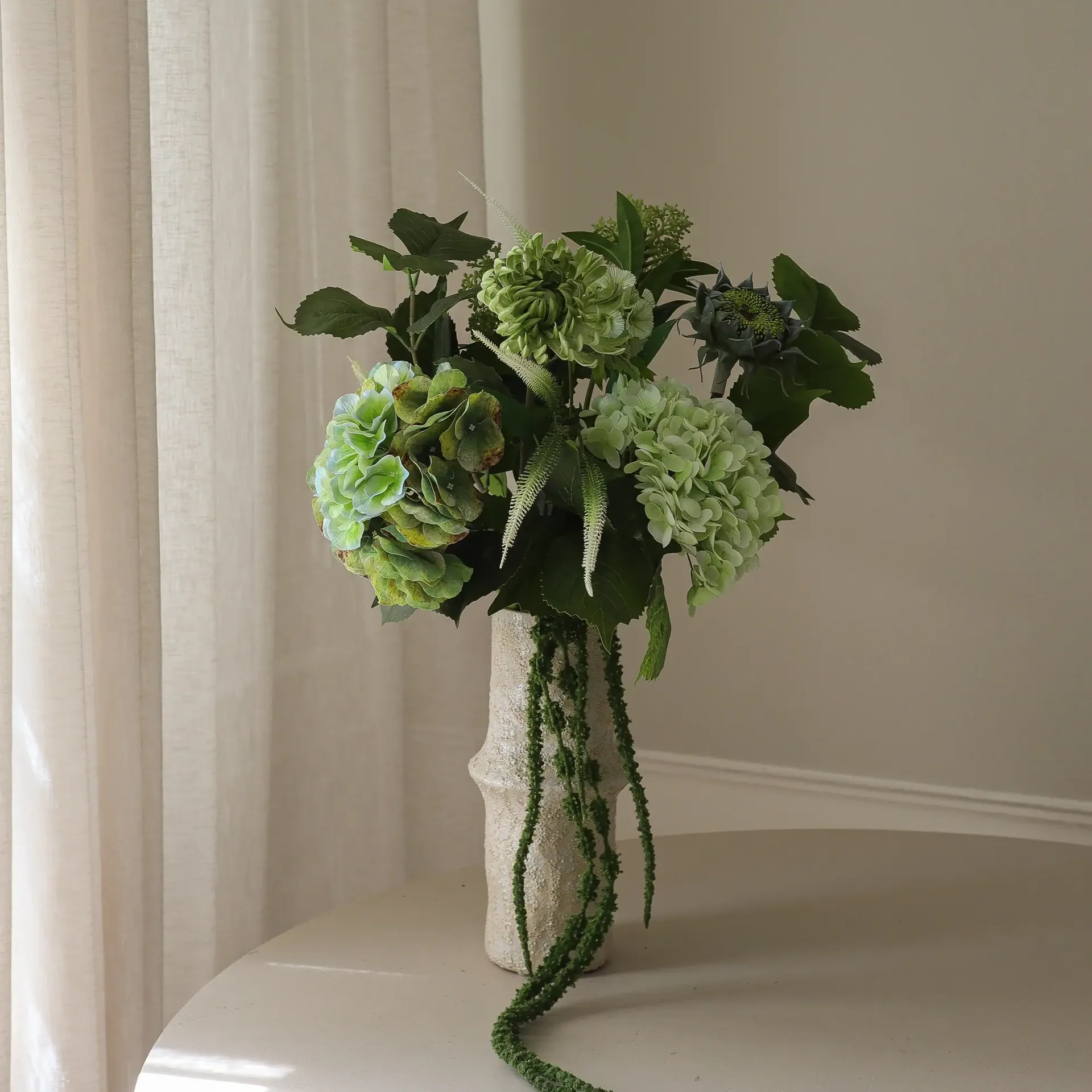 Sage Garden bouquet artificiale, Ortensia-dalia semi-cactus 112 cm, 10 pz Botané
