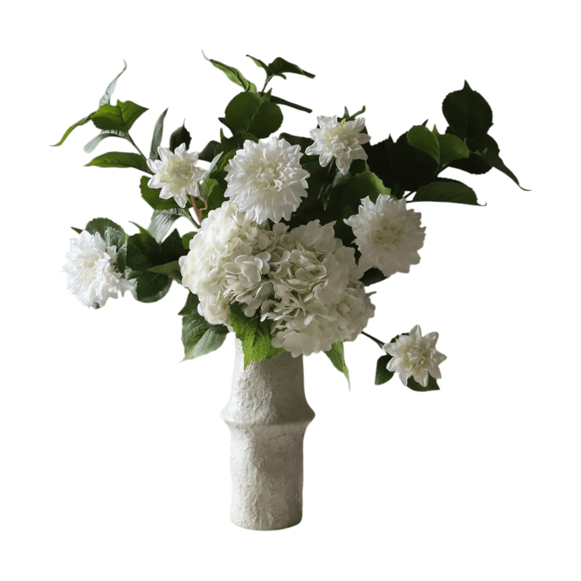 Soft Serve bouquet artificiale, Ortensia-dalia, 8 pz Botané