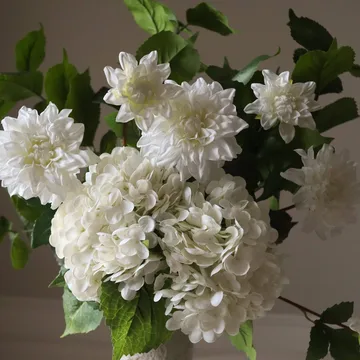 Soft Serve bouquet artificiale - Ortensia-dalia, 8 pz - Botané