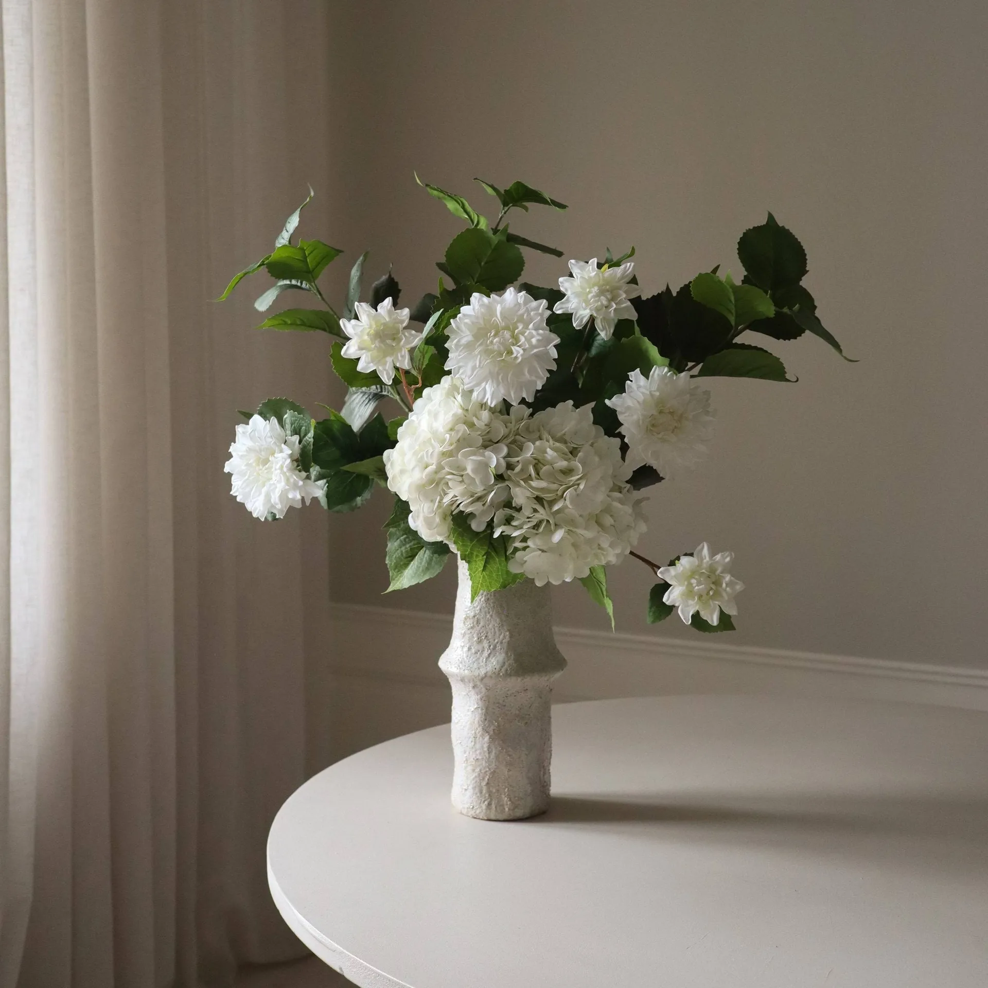 Soft Serve bouquet artificiale, Ortensia-dalia, 8 pz Botané
