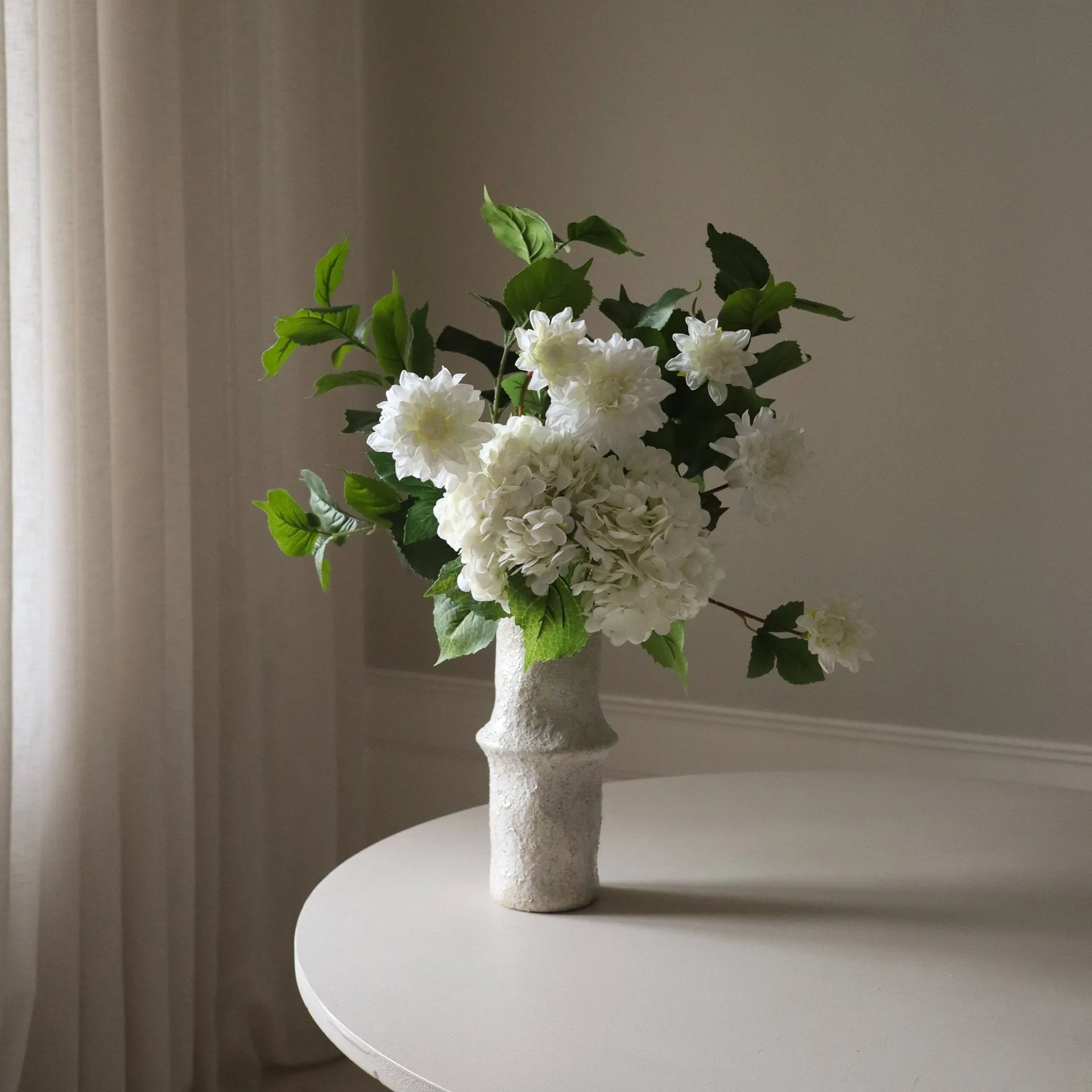 Soft Serve bouquet artificiale, Ortensia-dalia, 8 pz Botané