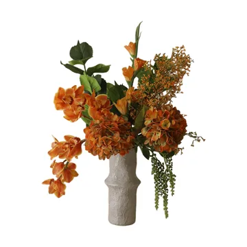The Orangery bouquet artificiale - Orchidea cymbidium-gladiolo-ortensia, 85 cm, 10 pz - Botané
