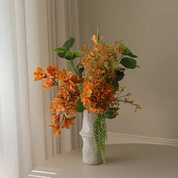 The Orangery bouquet artificiale - Orchidea cymbidium-gladiolo-ortensia, 85 cm, 10 pz - Botané