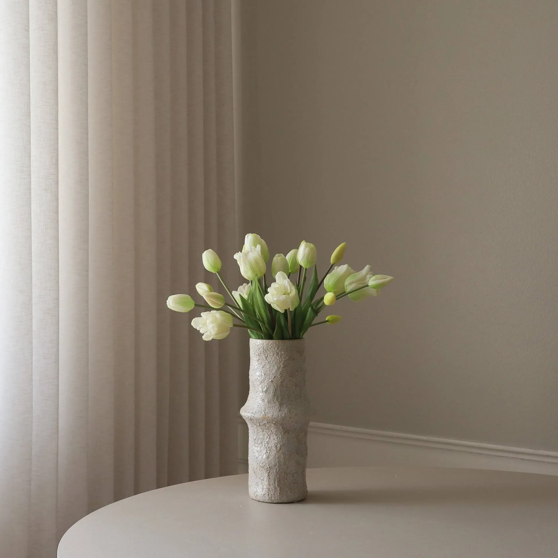 Tulipani, bouquet artificiale misto, Bianco, 20 pz Botané