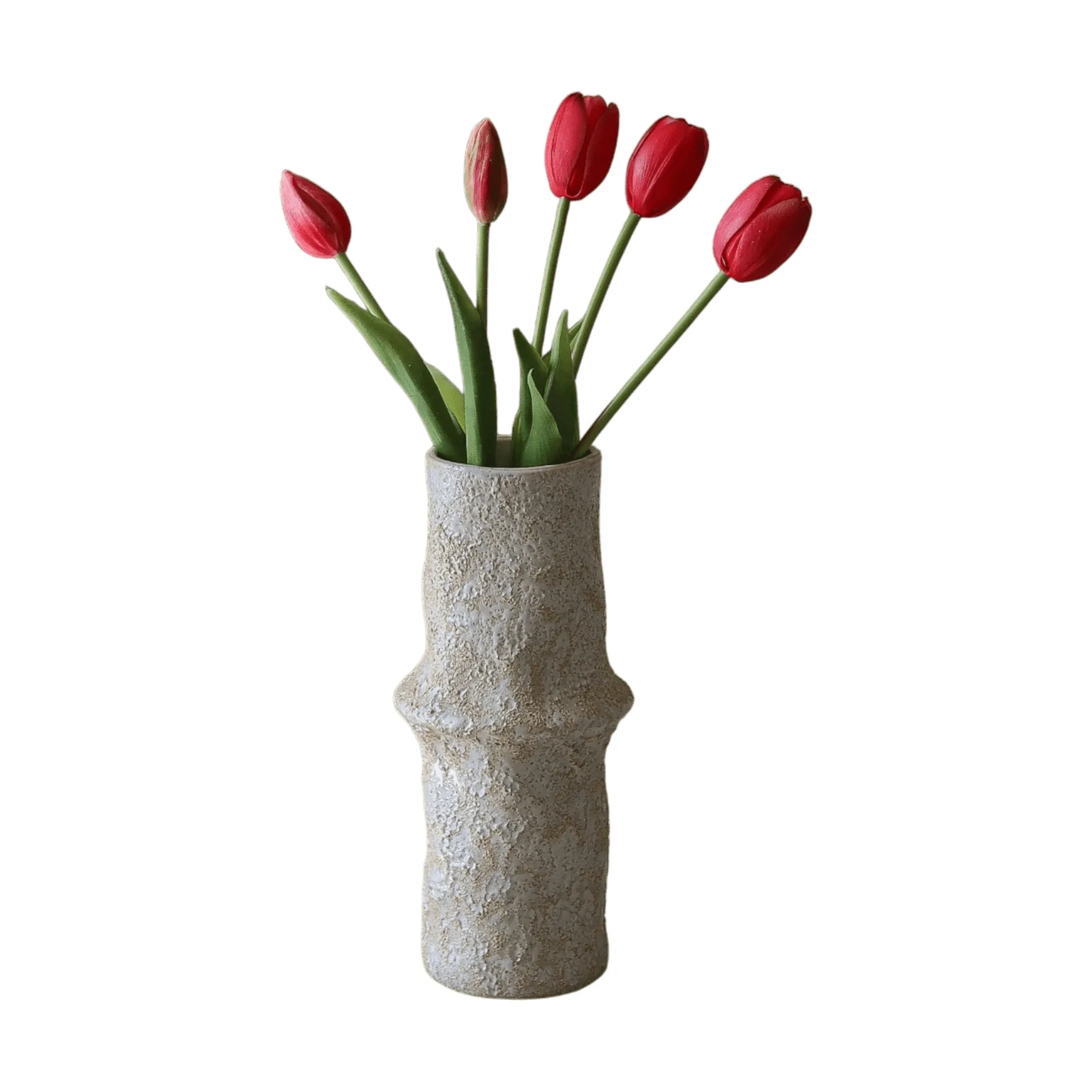 Tulipani finti bouquet, Rosso chiaro, 5 pz Botané