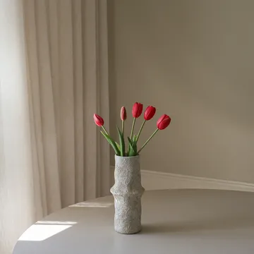 Tulipani finti bouquet - Rosso chiaro, 5 pz - Botané