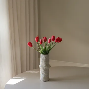 Tulipani finti bouquet - Rosso chiaro, 5 pz - Botané
