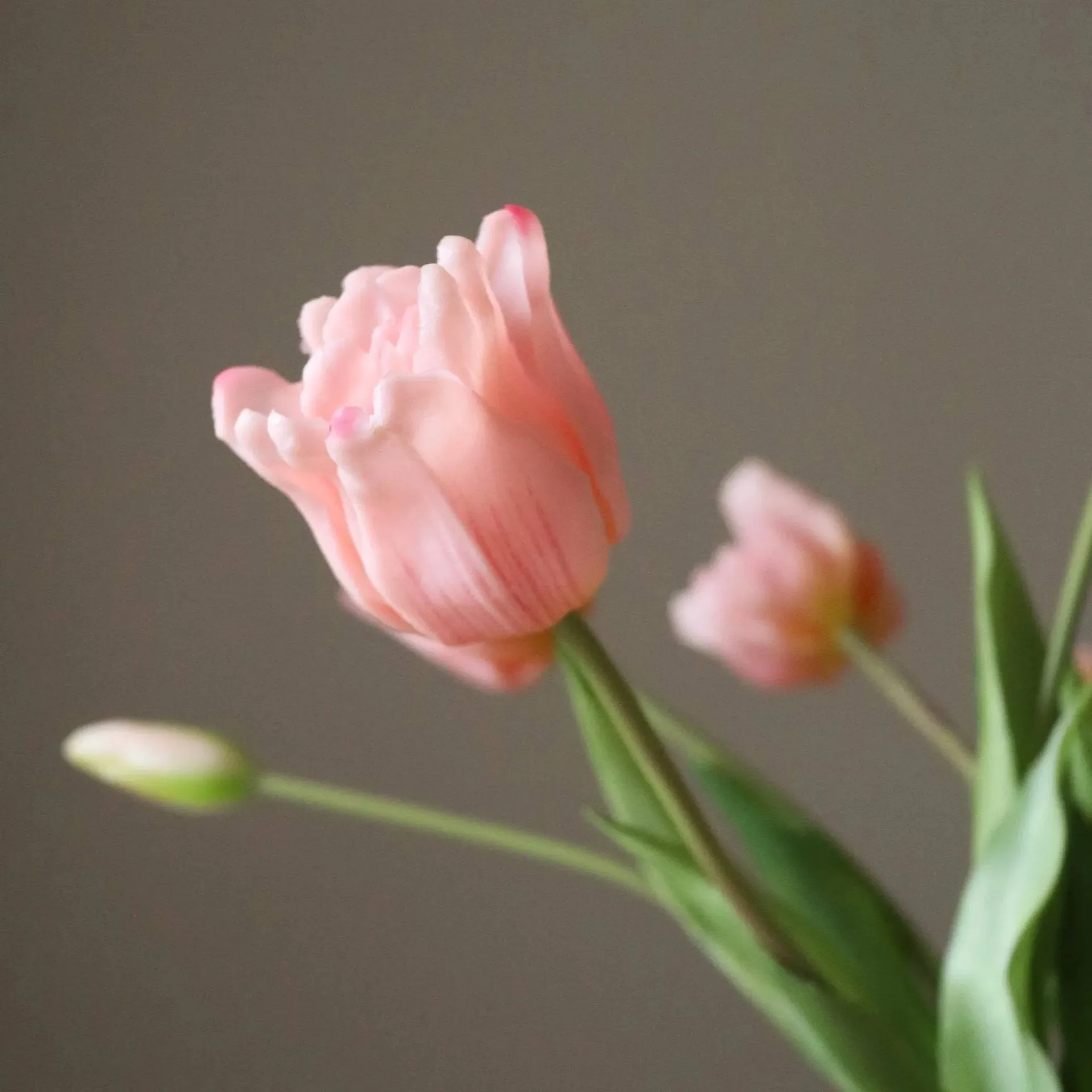 Tulipani Triumph bouquet artificiale, Rosa chiaro, 10 pz Botané