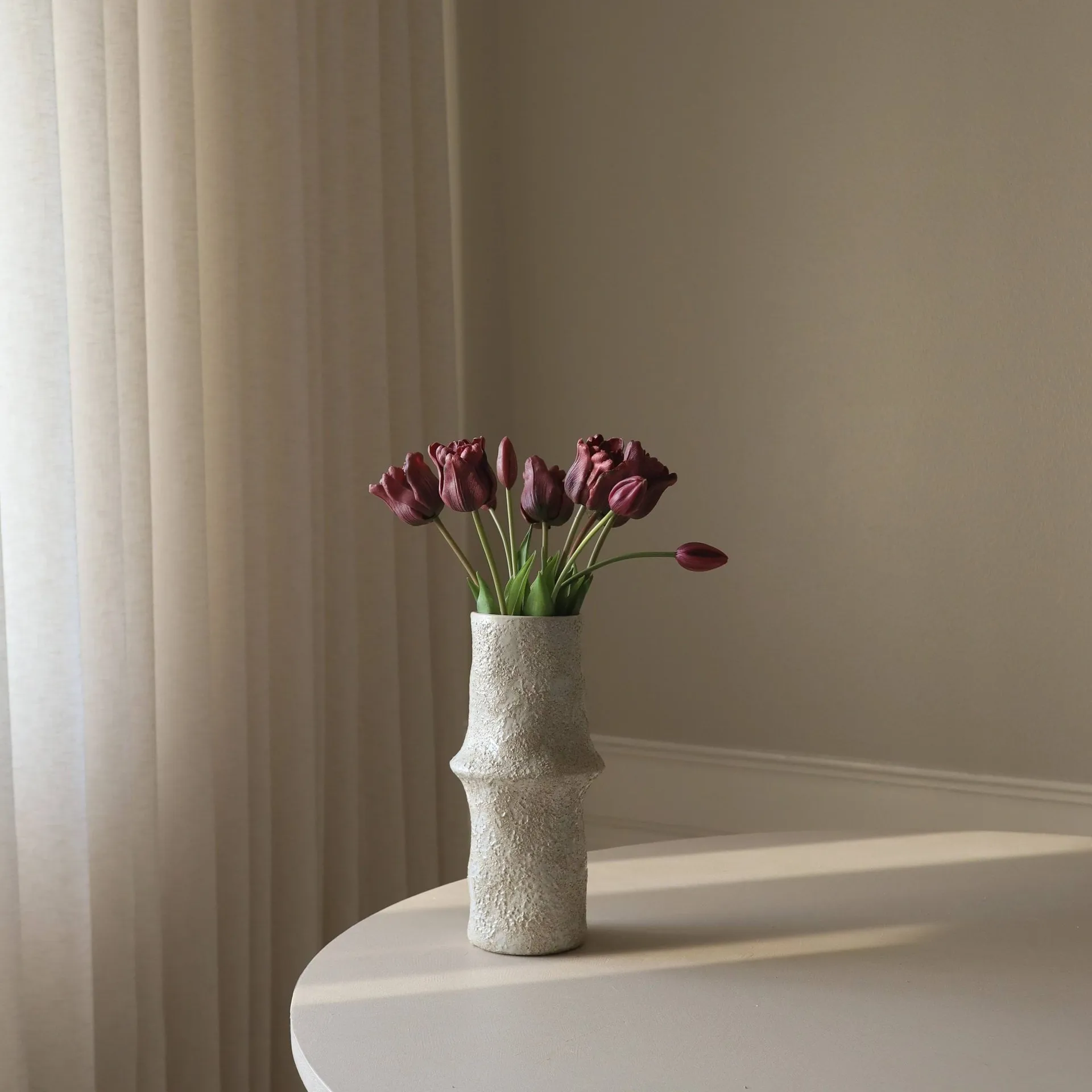 Tulipani Triumph bouquet artificiale, Viola, 10 pz Botané