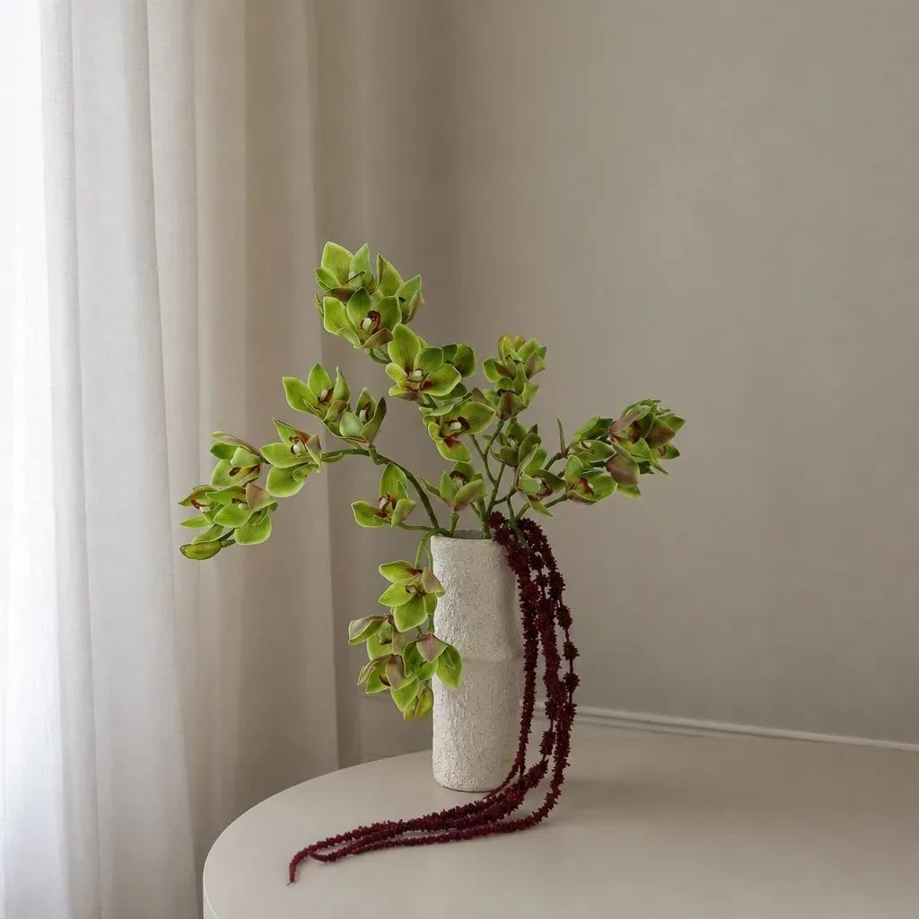 Velvet Vine bouquet artificiale, Orchidea amaranto 6 pz Botané