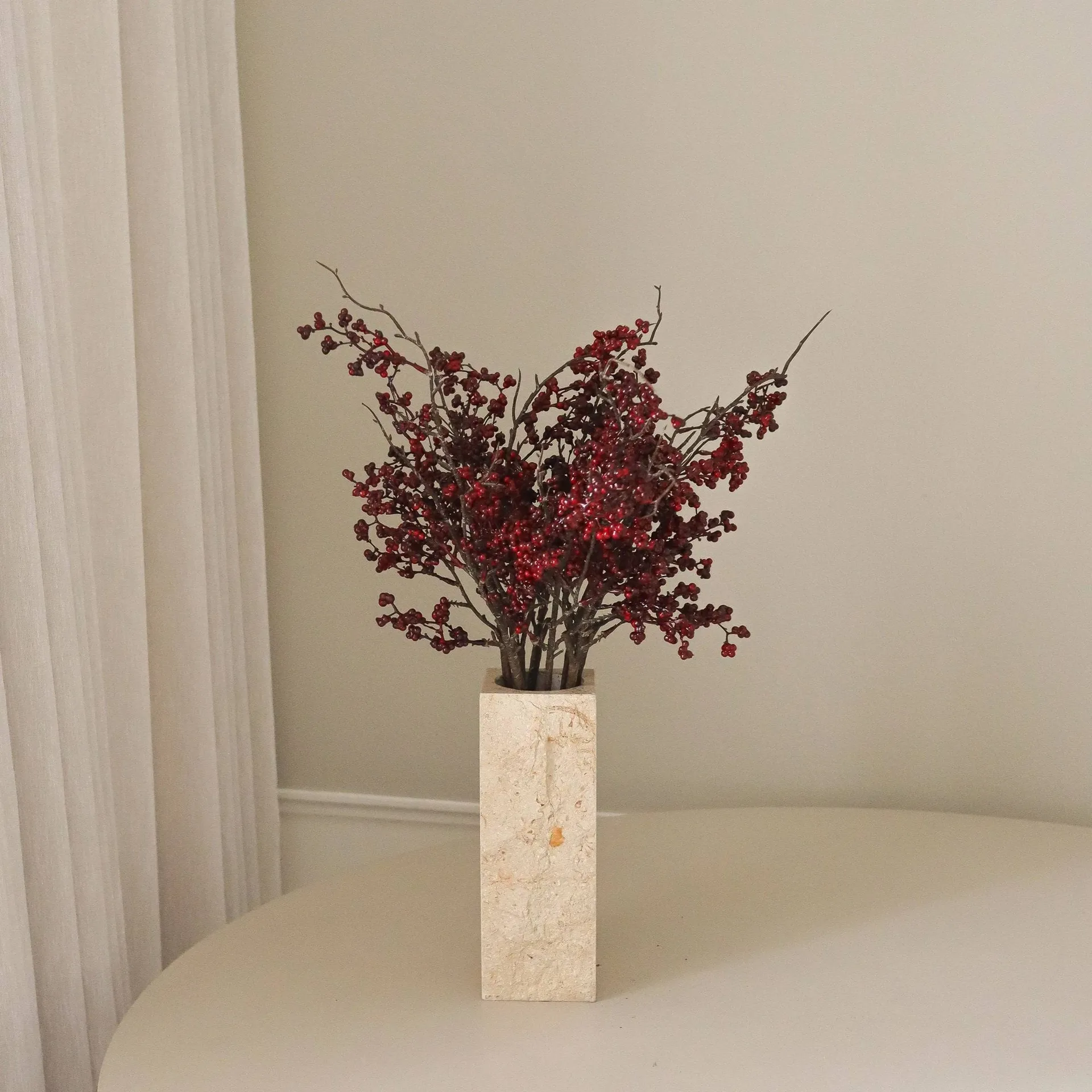 Wild Berry bouquet artificiale, Rami di bacche rosso scuro, 66 cm Botané