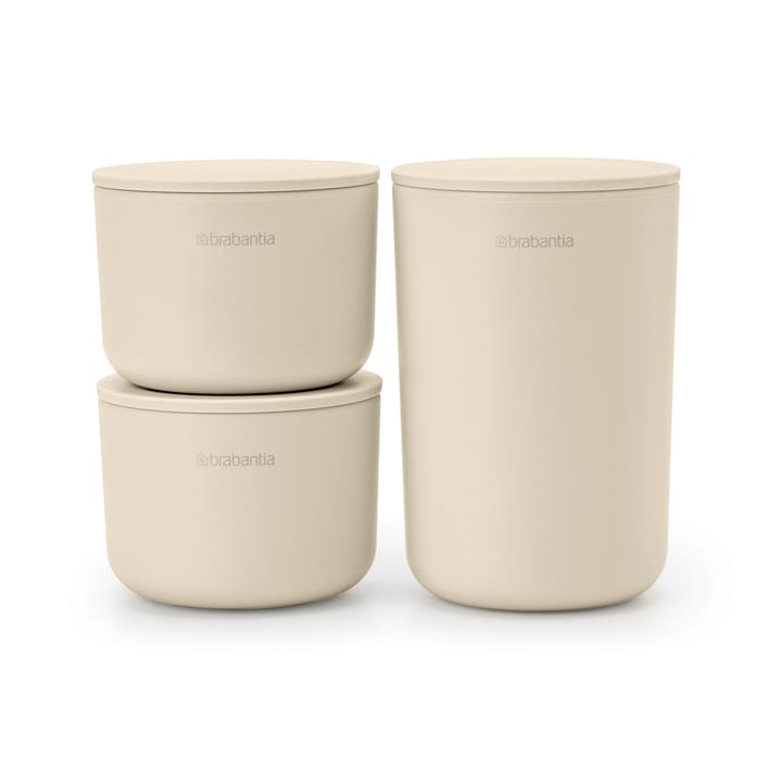 Barattolo portaoggetti confezione da 3 ReNew - Beige Chiaro - Brabantia