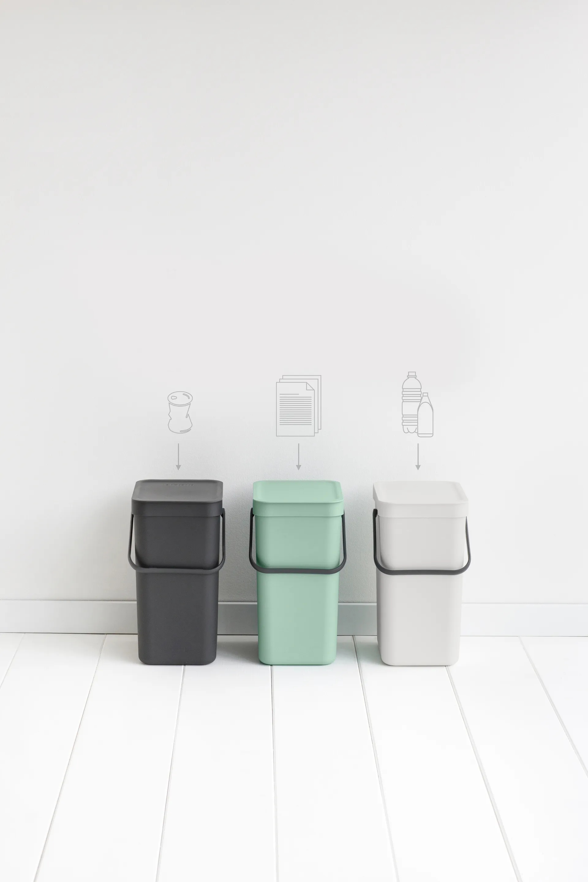 Cestino per rifiuti Sort & Go 12 L, Jade green Brabantia