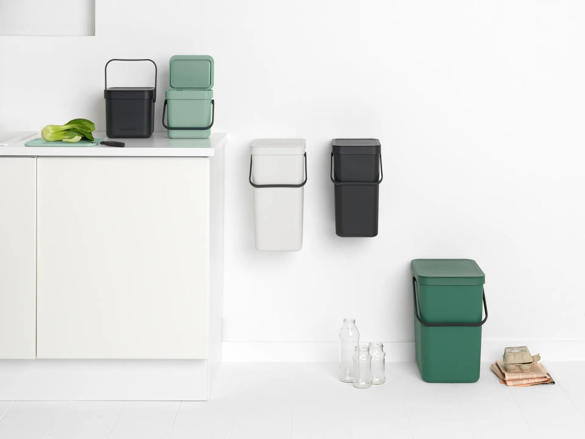 Cestino per rifiuti Sort & Go 3 L, Jade green Brabantia