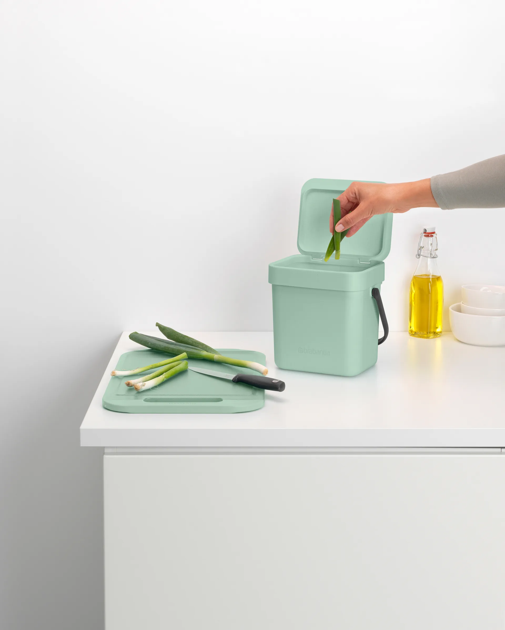 Cestino per rifiuti Sort & Go 3 L, Jade green Brabantia