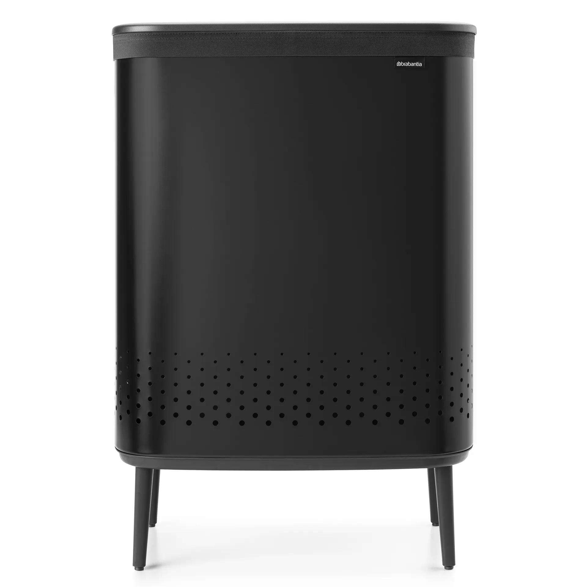 Cesto biancheria Bo alto 2x45 L, nero opaco Brabantia