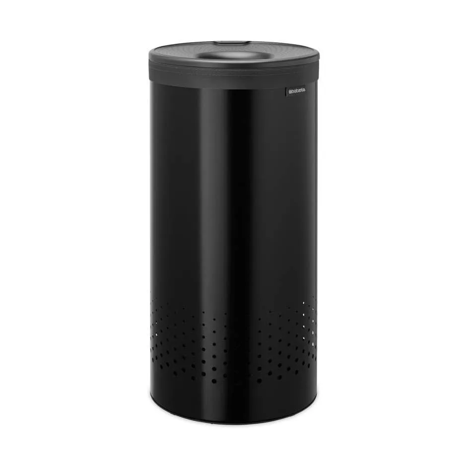 Cesto per la biancheria Brabantia con coperchio in plastica 35 L, Nero opaco Brabantia