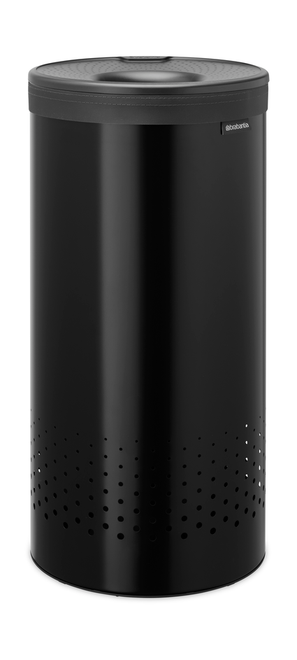 Cesto per la biancheria Brabantia con coperchio in plastica 35 L - Nero opaco - Brabantia