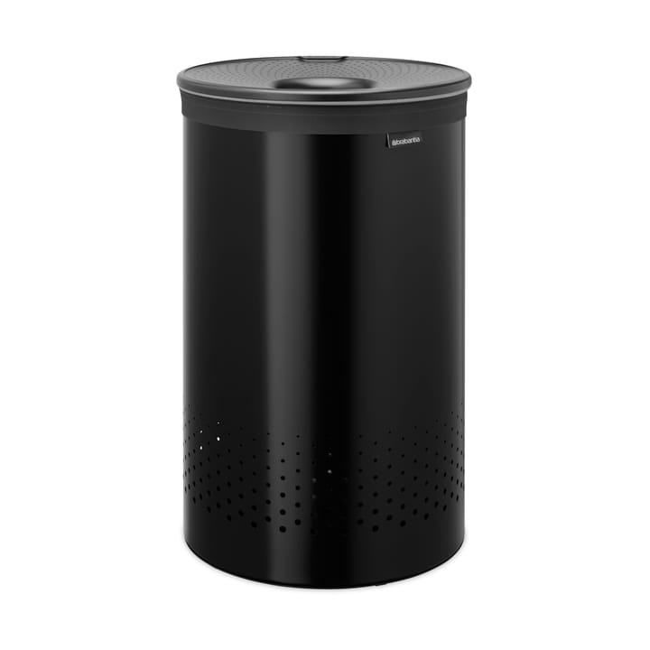 Cesto per la biancheria Brabantia con coperchio in plastica 60 L - Nero opaco - Brabantia