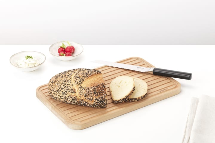 Coltello da pane Profile 35 cm - nero-acciaio inossidabile - Brabantia