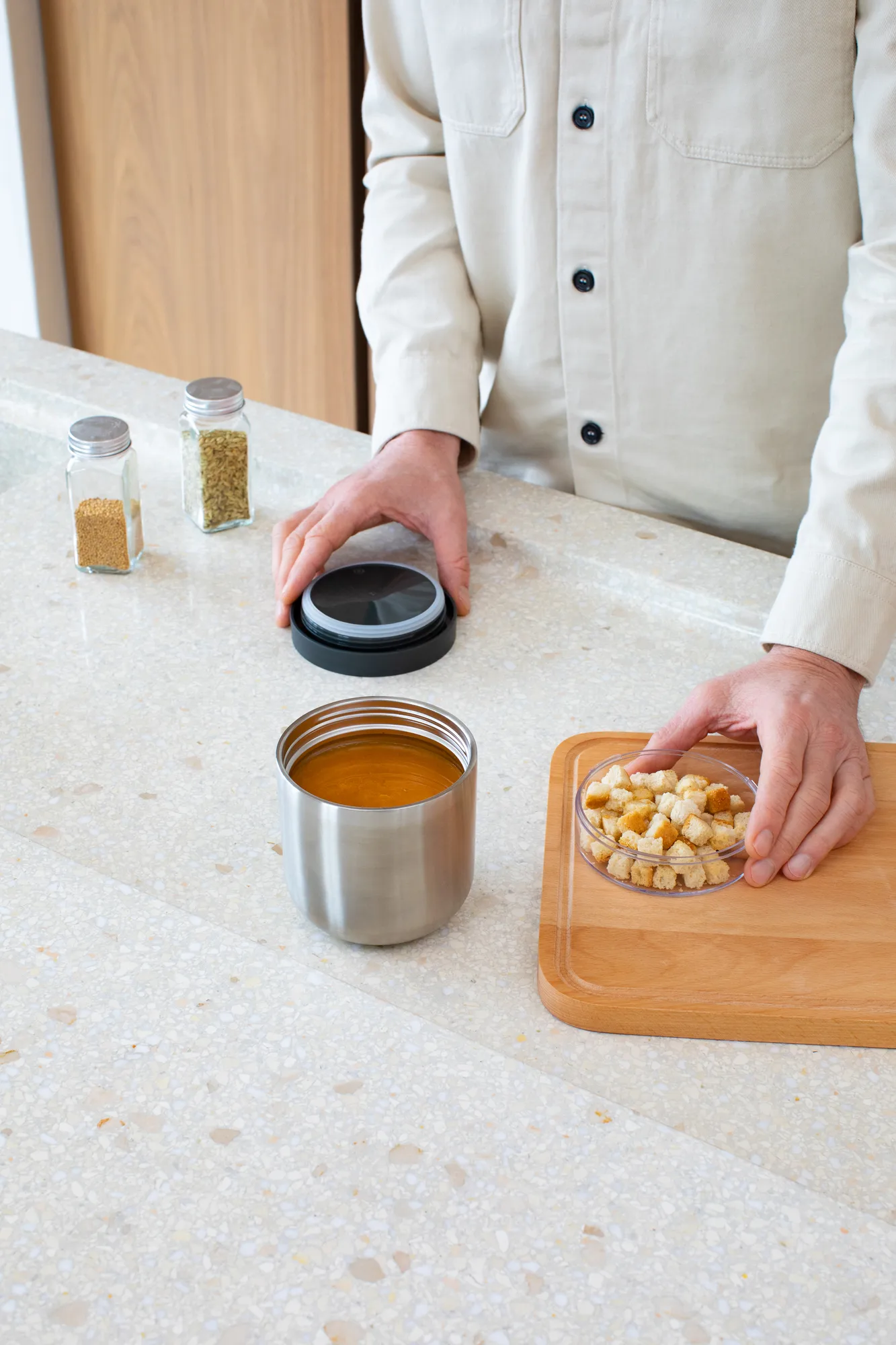 Contenitore termico per vivande Make & Take 0,5 l, Grigio scuro Brabantia