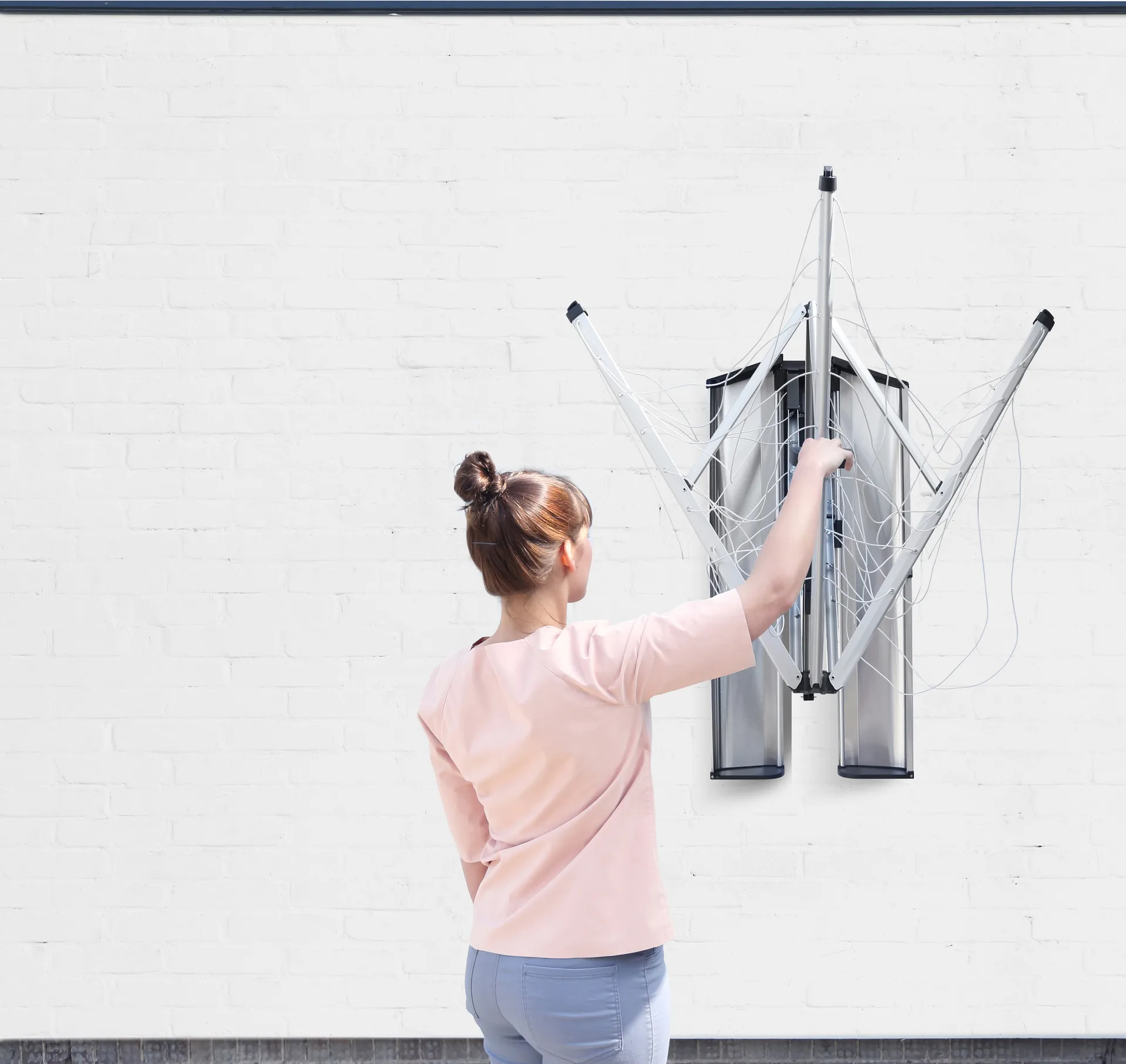 Custodia per stendibiancheria WallFix, Acciaio spazzolato Brabantia