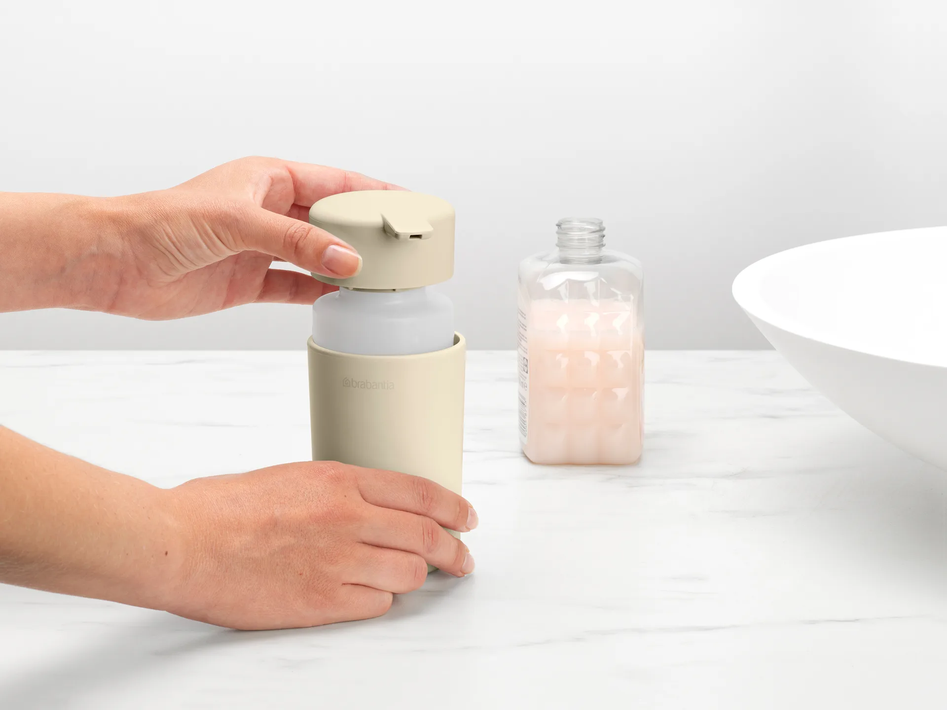 Dispenser di sapone Brabantia 14 cm, Beige Chiaro Brabantia